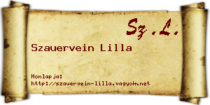 Szauervein Lilla névjegykártya